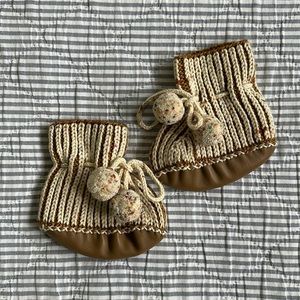 Misha + Puff Handknit Wool Baby Booties 18-24 Months